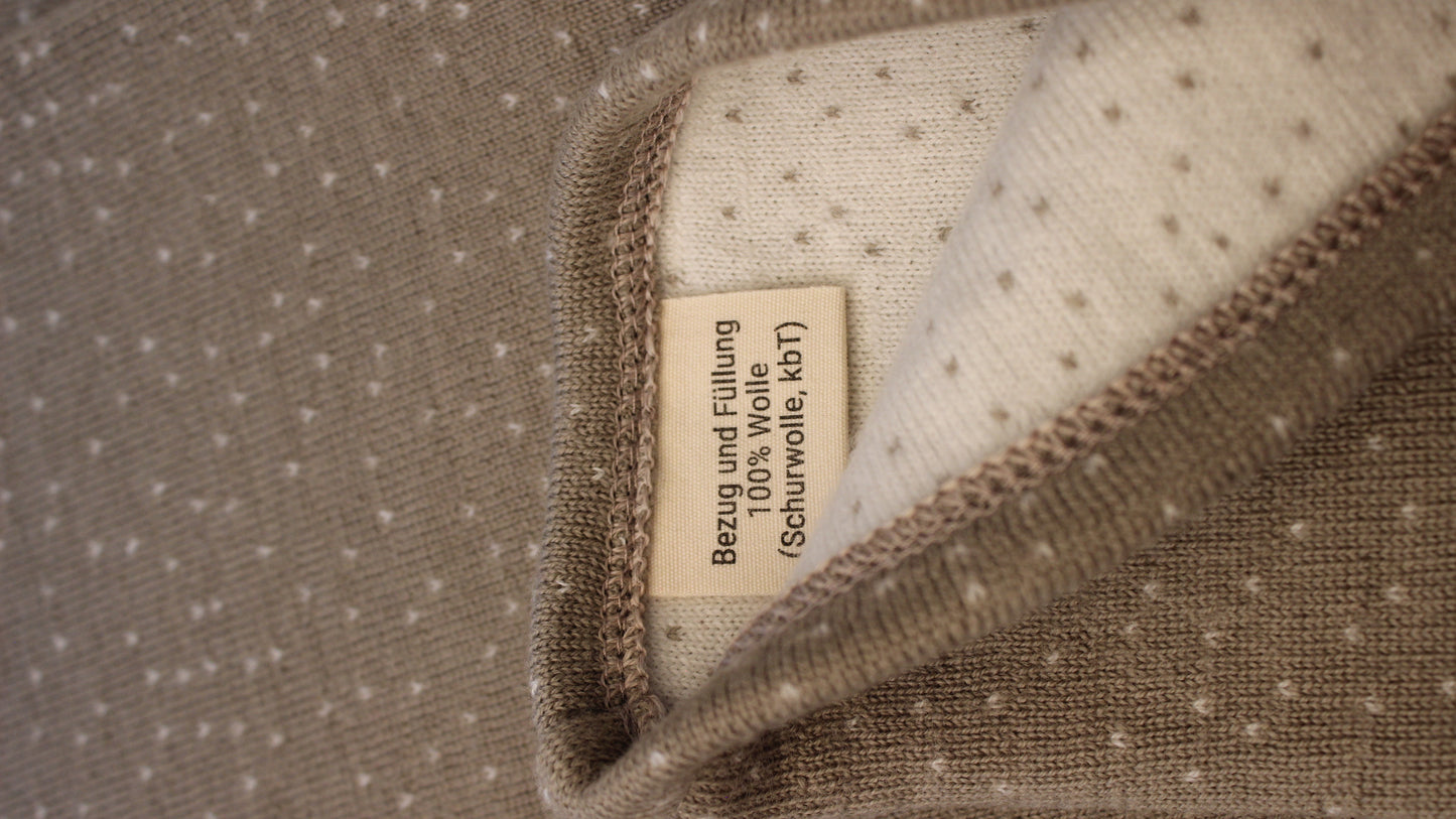 Woll-Bettschlange „Sternenhimmel“ Taupe