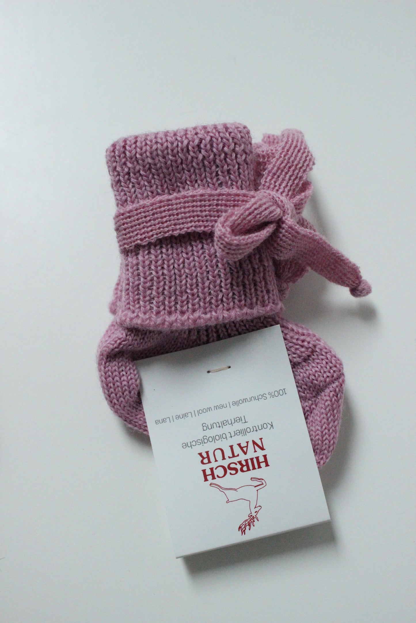 Hirsch Natur Babysocke/Neugeborenensocke