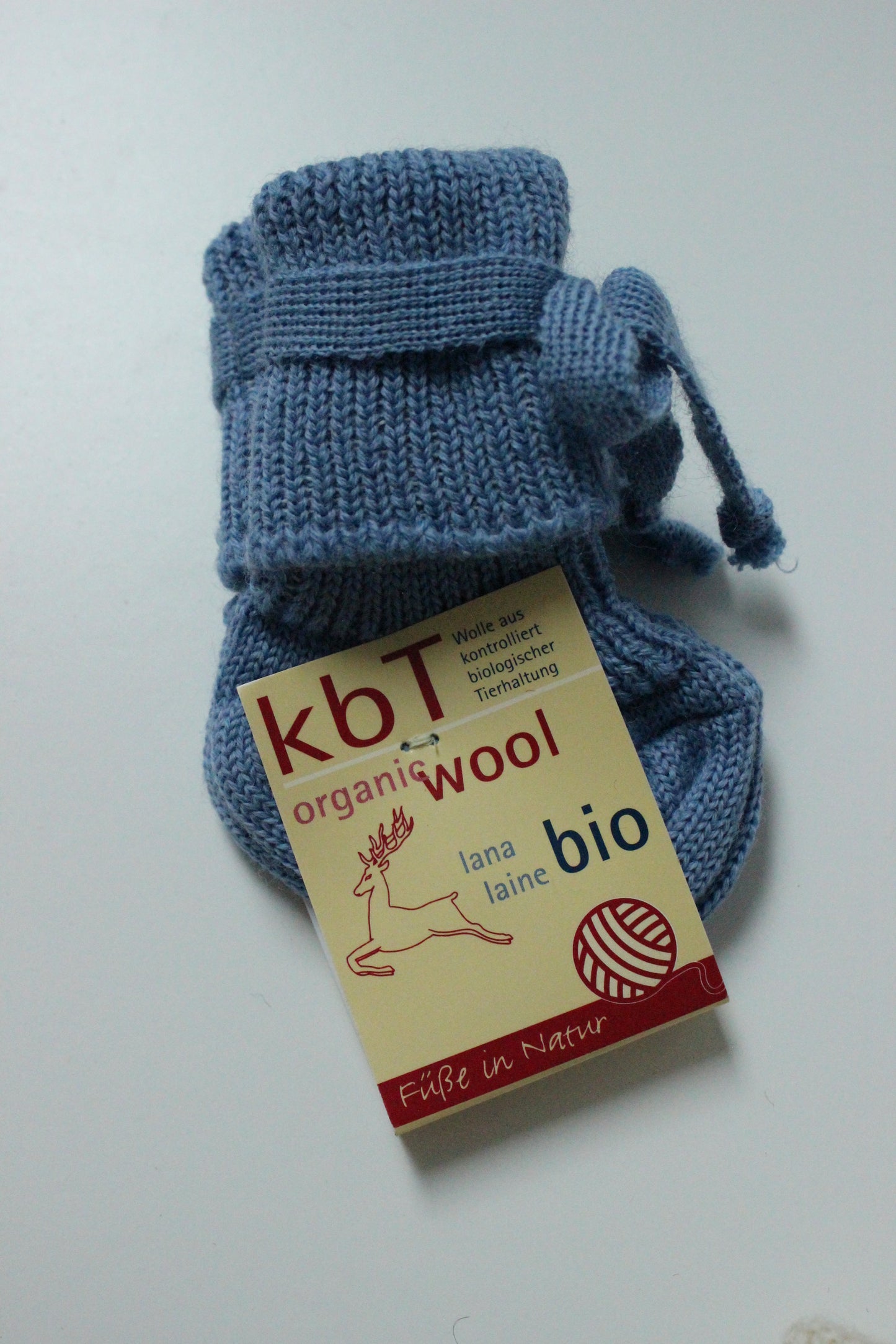 Hirsch Natur Babysocke/Neugeborenensocke