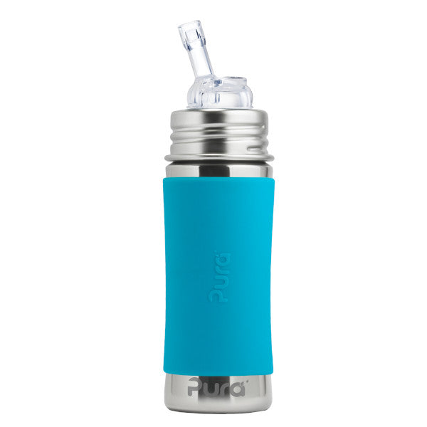 Pura Kiki Strohhalm Trinkflasche Aqua