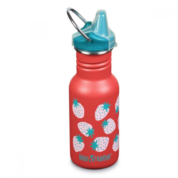 Klean Kanteen® Edelstahl Kinder-Trinkflasche 355ml Sippy Cap Coral Strawberries