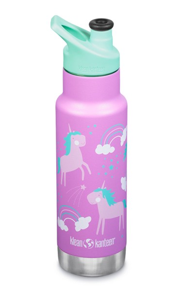 Klean Kanteen® Edelstahl Kinder-Trinkflasche Sport Cap 355ml Unicorns