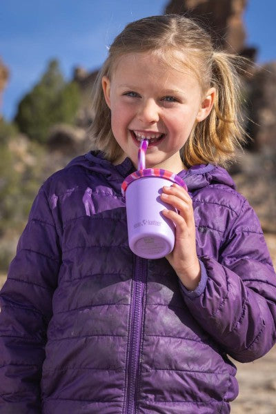 Klean Kanteen Edelstahl Trinkbecher Kid Cup mit Deckel & Trinkhalm