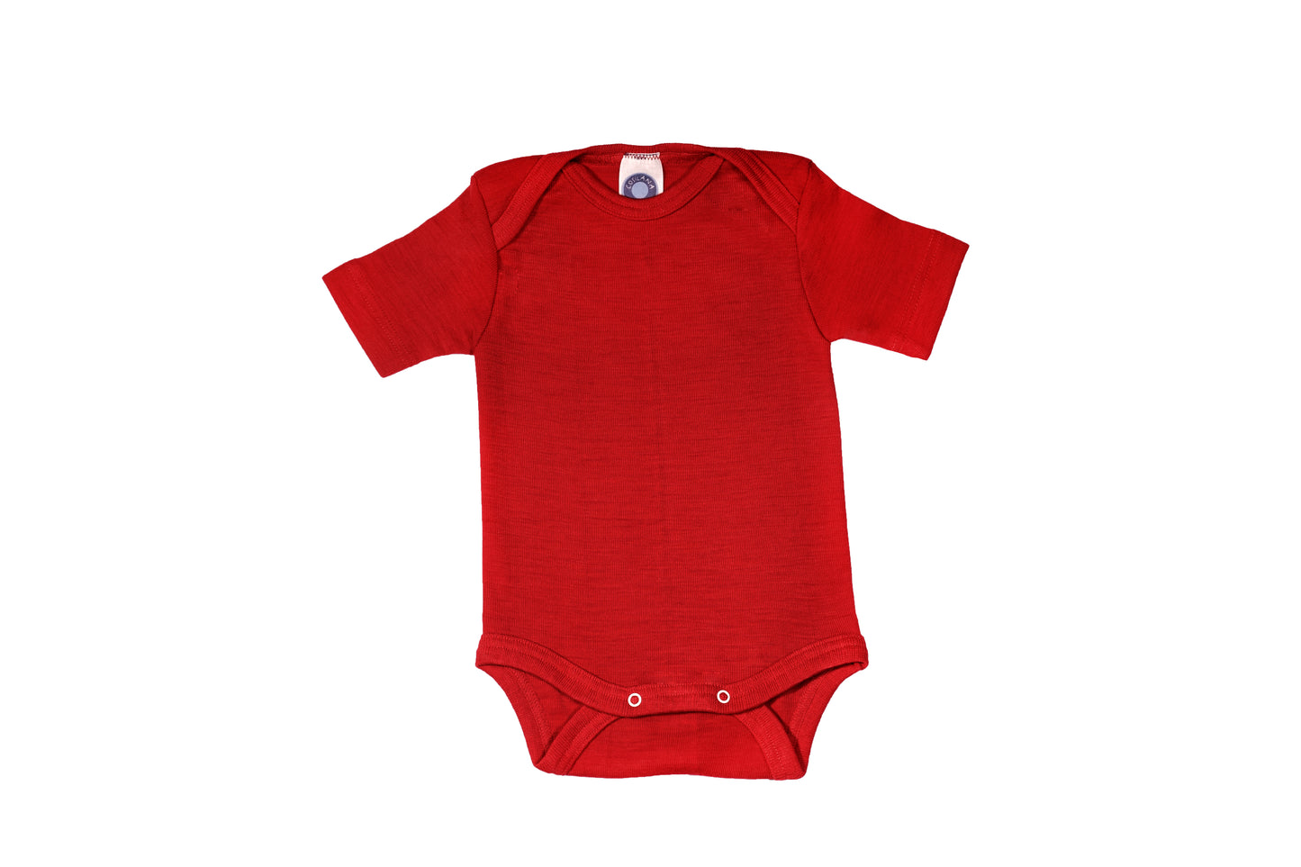 Cosilana Kurzarm-Body Wolle/Seide Rot