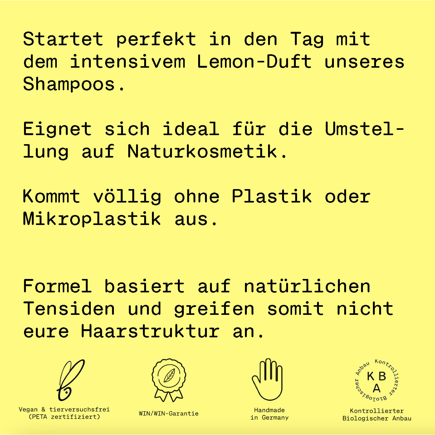 Haarpflege Festes Shampoo Lemon